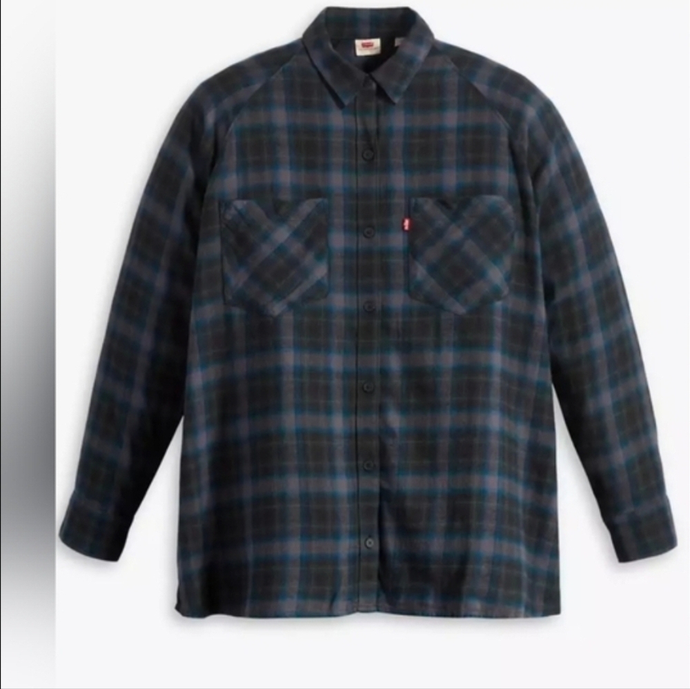 Nwt Levi's Plaid Long Sleeve Shirt Womens Size 2X